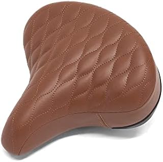 WARNERSWHEELS Beach Cruiser Seat – Extra Wide Bike Seat for Men & Women, Tools Included – Sturdy Bicycle Saddle with Suspension for Mountain Bike, Stationary Bike, Vintage Cruiser Replacement