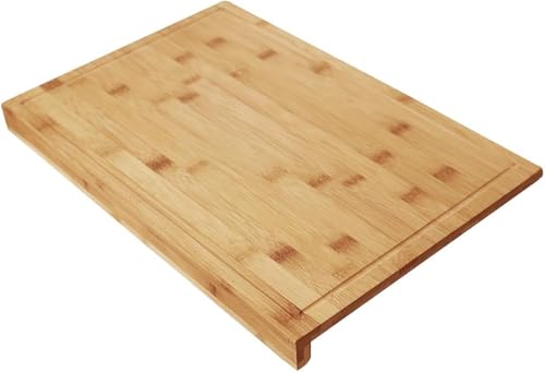 Kimbatex Kitchen Tabla de Cortar de Bambú, 45x34x5 cm, Tabla Grande con Soporte para Cocina
