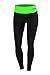freenord fittech Performance femme thermique actif Legging Collants Leggings Collant de jogging Long Fitness Pilates Outdoor Cylindre de Sport Running M Schwarz/Neon Green