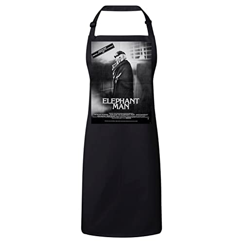 Tablier cuisine noir vintage Elephant Man pour cuisiner avec style