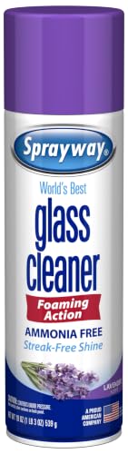 Sprayway Glass Cleaner Lavender Scent Foaming Aerosol Spray,...