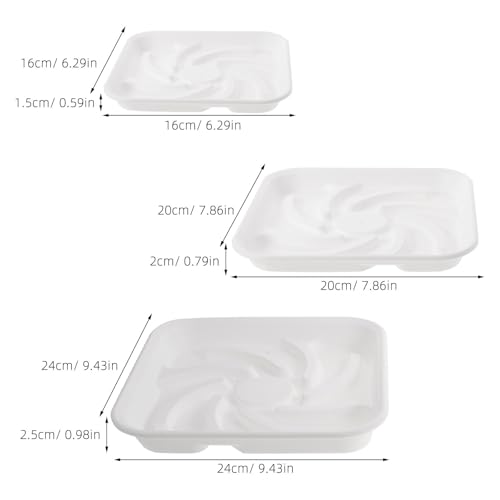 Plateau de récupération design durable pour pots de fleurs carrés - 3