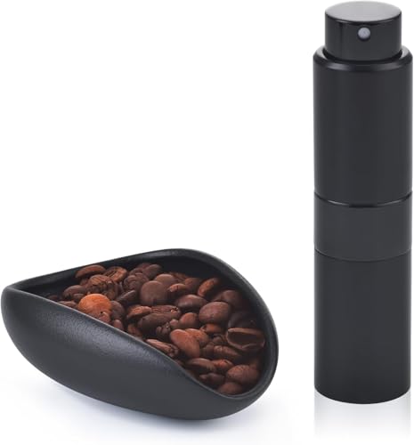 Lulupack Taza dosificadora de granos de café, botella de agua de café y bandeja dosificadora, accesorios para hacer espresso de una sola dosis, bandeja medidora de granos para barista