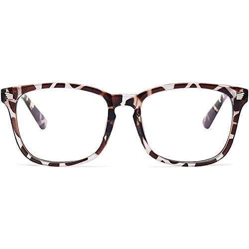 Image of Dervin Blue Light Blocking Glasses Gaming Filter Transparent Square Eyeglasses for Eye Protection Men Women, Computer /Tablet /Laptop /Mobile /TV, Anti-blue & Anti eyestrain