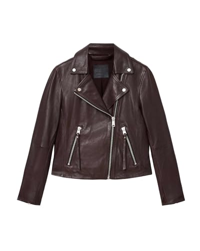 Image of AllSaints Women's Leather Jacket Dalby Biker