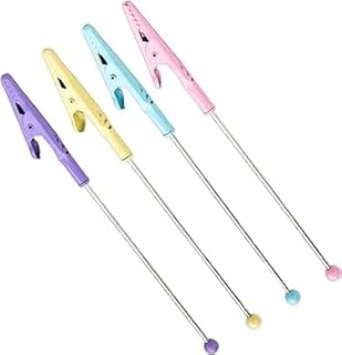 4Pcs Multicolour Stochastic Metal Wire Alligator Clip Metal Note Clip Long-Tailed Alligator Clamp Photo Holder Clip for Card,14.1 * 1.2cm Memo Holders Desk Accessories and Workspace Organizers