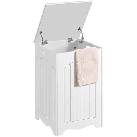 Yaheetech Elegant Wooden Laundry Basket with Lid Cover