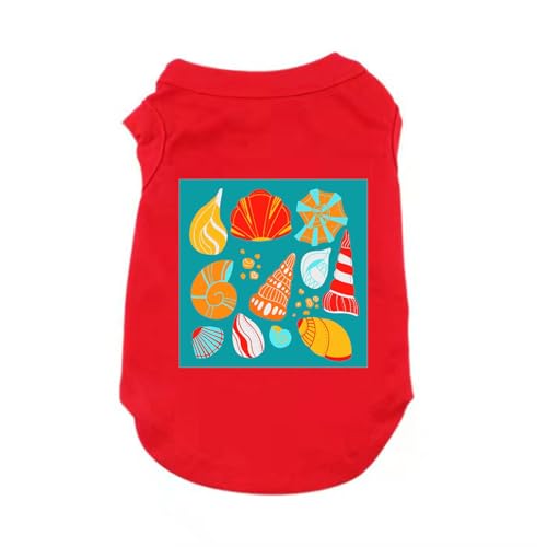 CNJKS 犬の服 パジャマ 犬服 洋服 ストライプ ペットパジャマ 柔らかい 可愛い ドッグウエア Tシャツ 犬 服 中型犬 レッド 小型犬 ペット服 ルームウェア 猫服 M 抜け毛防止 部屋着 寝間着 お出かけ お散歩