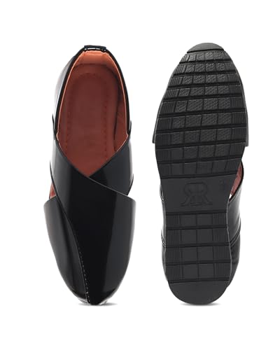 Image of SIYA Cross Strap Peshawari Juti Shoes for Boys
