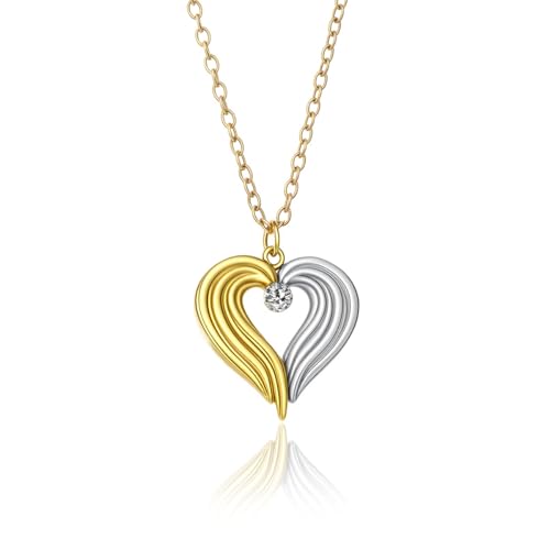 Beach Charm Necklace Heart Crystal, Starfish, Teardrop Crystal Pendant, 14K Gold Plated Chain, Palm Tree Necklace, Ocean Theme Jewelry