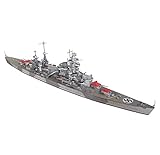 Military Kreuzer: 1/400 Skala von Hand reduziert papierbasierten deutsche Hipper Klasse schwerer Kreuzer-Modell, nach dem Modell gemacht wird, die Größe von 20 Zoll x 2 Zoll, von Hand montiert Papiermodell, für Kinder geeignet, die wie militärische Kämpfer denken und praktische Fähigkeiten, das ist ein gutes Weihnachtsgeschenk.