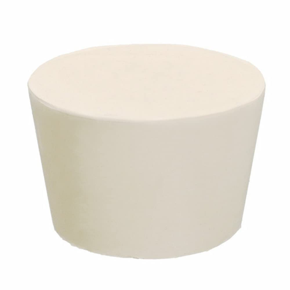 19 # Tapones de goma sólida, tapón de goma de laboratorio blanco botella de tanque de sellado a presión tapón de agujero cónico, 1 paquete