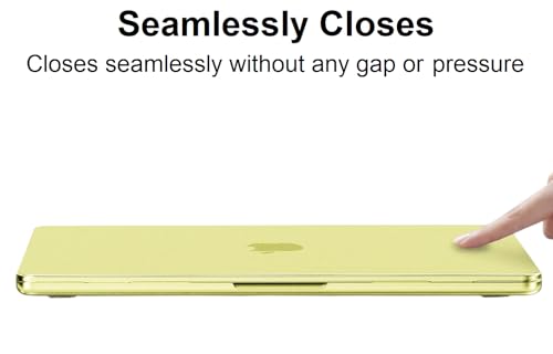 Image of Midkart Matte Finish Case Compatible with MacBook Neo 13 inch 2026 Release Model A3404 A18 Pro Chip Ultra Thin 3 in 1 Kit Exact Fit Fingerprints Resistant Protective Hard Shell Cover, Citrus Clear