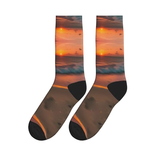 Sunset At The Beach Fashion Leisure Sports Socks Are Unisex To Keep Feet Dry Suitable Various Outdoor Sports4