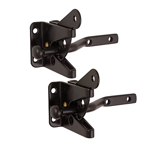 Image of Design House 189407-ORB Self-Locking Heavy Duty Gate Latch 2-Pack Oil Rubbed Bronze