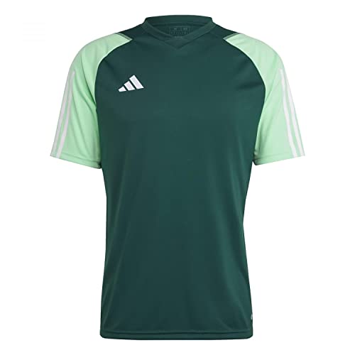 adidas Mens Jersey (Short Sleeve) Tiro 23 Competition Jersey, Drkgrn/Beamgr, HU1297, Size XS