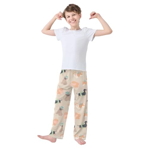 Boys' Pants Dogs Dachshund Cute Long Bottoms Jogger Pants Elastic Waist Trousers with Pockets S-XL2
