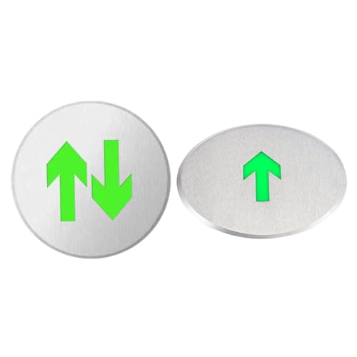 Balacoo Stainless Steel Arrow Safety Sign Glowing Floor Exit Sign Stairs One-way/Night Illumination