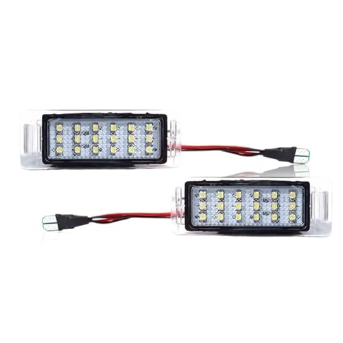 Ksjosji Luz de Matrícula Para Cadillac Para ATS Para CTS Para SRX Para XTS Para ELR Luz Matrícula Blanca Xenón Para Coche 2 Piezas Luces de Placa del Auto