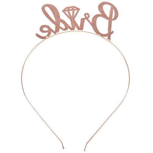 JUFUM Diadème doré « Bride to Be » - Accessoires pour cheveux de mariage - Diadème pour femme - Cadeau de fête Cover