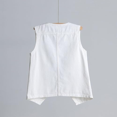 Mens Denim Vests Sleeveless Western Cowboy Retro Button Down Jean Vest Jackets2