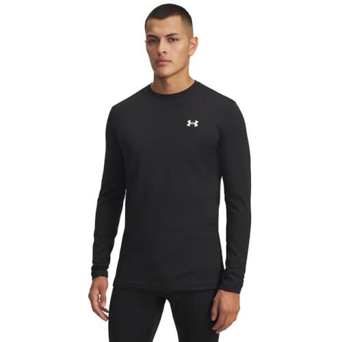 Under Armour Men's Packaged Base 2.0 Crew, (001) Black / / White, Large