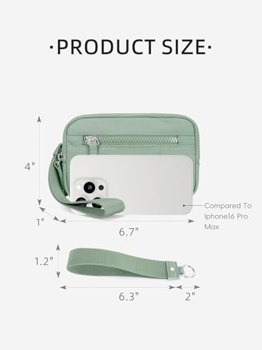 Image of WESTBRONCO Wristlet Wallets for Women - RFID Blocking Quilted Nylon Phone Wallet, Card Holder Purse for Travel & Everyday Use