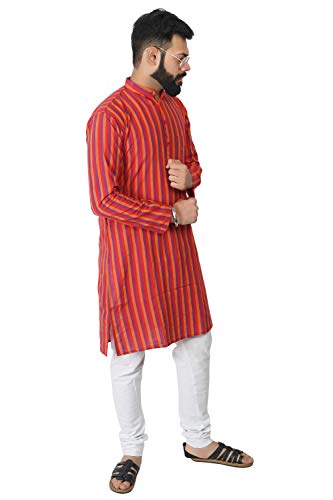 Image of Men's Cotton Long Kurta (Broad Lining)