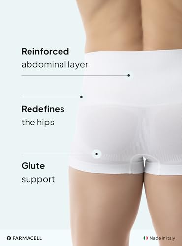 Farmacell Mens Underwear Boxer Briefs Made in Italy - Seamless Tummy Control Shapewear High-Waist Briefs - Butt Lift - 4023