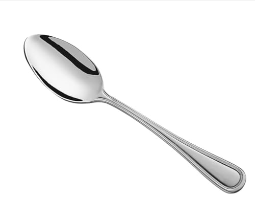 Soro Essentials- Set of 12 Stainless Steel Simplicity Dinner Spoon- Serving Utensils Serving Flatware Cutlery Kitchen Tableware Buffet Serving Utensils for Home Kitchen and Restaurant