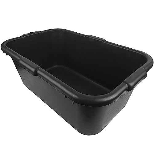 BAUSTER® Bac à mortier en plastique de 85 l - Grand bac à mortier - Bac à béton - Pour mortier, béton, gravats et matériaux de construction - Rectangulaire - Bac...