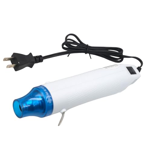 KKLM レジン用品 エンボスヒーター ヒートガン レジン道具 エンボスヒーター（ヒートガン） ホワイト UVレジン気泡除去に最適 レジンクラフト ハンドメイド プラ板加工用ツール (ホワイト)