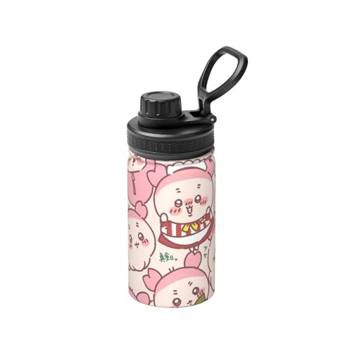 ステンレスカップ ちいかわ カニちゃん コーヒーカップ 大容量 保温 保冷 直飲み 真空断熱 蓋付き 水筒 マグボトル かわいい キャラクター 車載 持ち運びやすい ビール 家庭用 車用 オフィス プレゼント 350ml