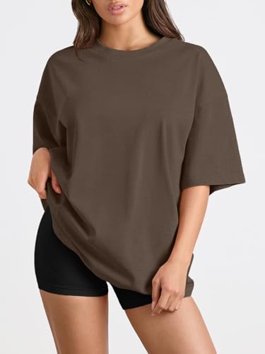 Image of Trendy Queen Womens Oversized T-Shirts Short Sleeves Workout Tops | Casual Summer Gym Tees Plus Size Fashion Clothes 2026