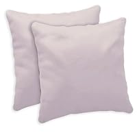 Giovanni Dolcinotti | Set mit 2 Kissenbezügen für Sofa, 40 x 40 cm, dekorative Kissenbezüge – 100% Baumwolle – Kissenbezüge mit verstecktem Reißverschluss – Silberpink – Modell Atlanta
