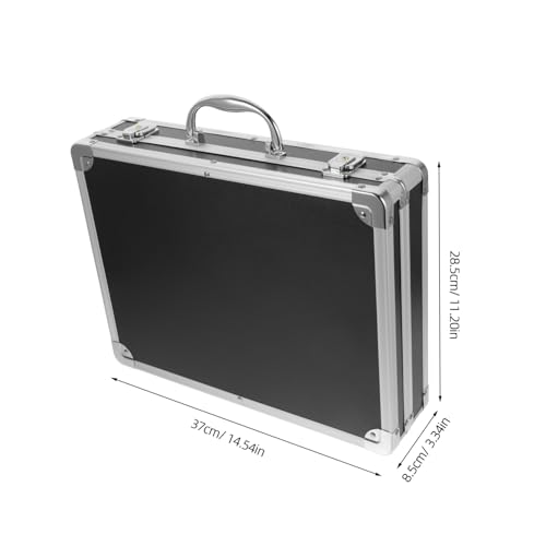 Vaguelly Aluminum Alloy Briefcase Portable Hard Case for Tools and Documents Shockproof Design Capacity Storage for Professionals and Enthusiasts2