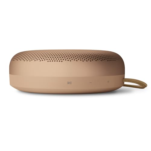 Image of Bang & Olufsen Beosound A1 (3rd gen) - Portable Compact Wireless Bluetooth Speaker, Waterproof (IP67), C2C Certified, up to 24 Hours of Playtime and 3 Microphones for Voice Calls - Honey Tone