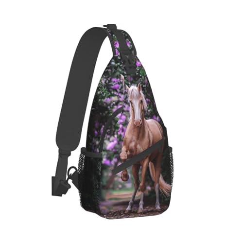 Horse Sling Bag Animal Crossbody Chest Daypack Casual Backpack Horse Shoulder Bag Horse Hiking Bag Cute Bag2