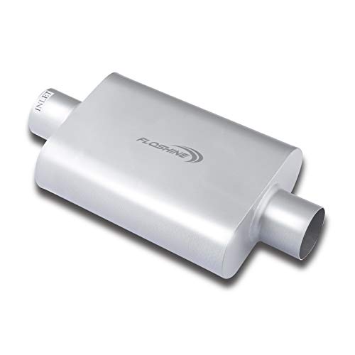 Floshine Universal Mufflers,Dual Chamber 3 inch inlet/3 inch outlet，Performance Automotive Muffler Exhaust FH43040