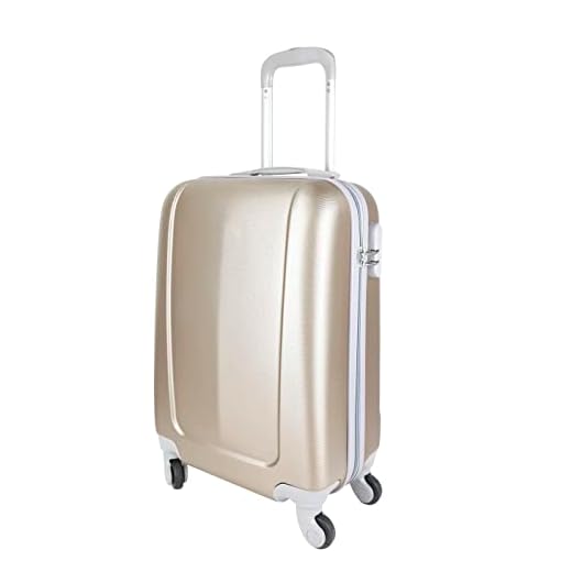 MERCURY TEXTIL - Maleta pequeña para Cabina rígida 4 Ruedas 360º Gira Equipaje de Mano (Champange)