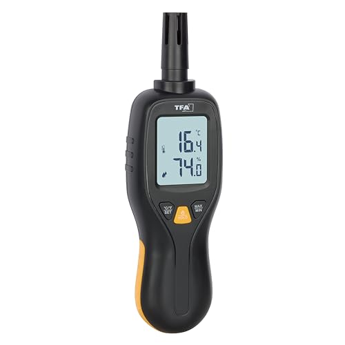 TFA Dostmann Profi Hygrometer, digitaler Luftfeuchtigkeitsmesser, 31.1066.01, schnell, präzise, von -50 bis +70°C, 0,3°C Genauigkeit, Thermometer,...