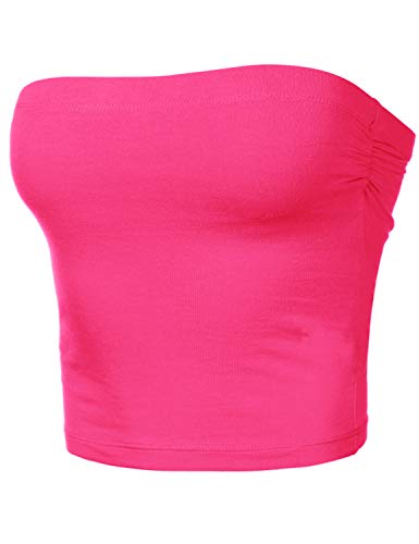 Image of Women's Shapewear Tube Tops Strapless Ruched Built-in Shelf Bra Casual