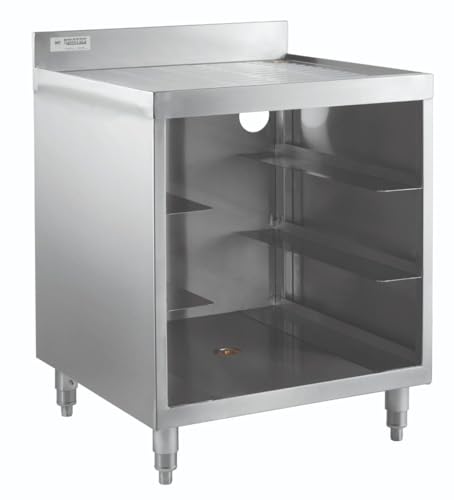 Kratos 23"x24" Commercial Heavy Duty Stainless Steel Corrugated Top Glass Rack Underbar Storage Unit | Bars, Restaurants, Banquet Halls | (32L-067)