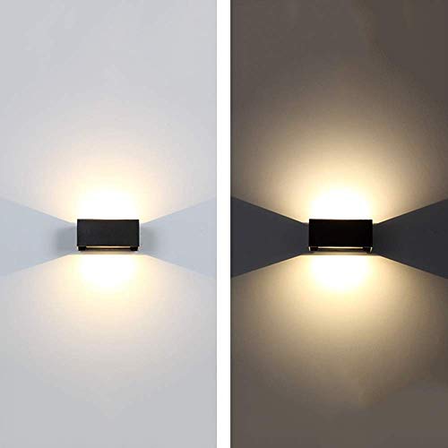 Applique murale LED extérieur noire en aluminium design étanche 3000K - 6