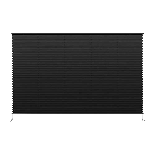 Image of Dulepax RV Blinds - Pleated Shades, 62 inch W x 38 inch L Black RV Window Shades for Camper, Travel Trailers, Motorhome's Window