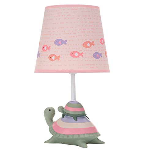 Image of Lambs & Ivy Sea Dreams Turtles Nursery Lamp with Shade & Bulb - Pink