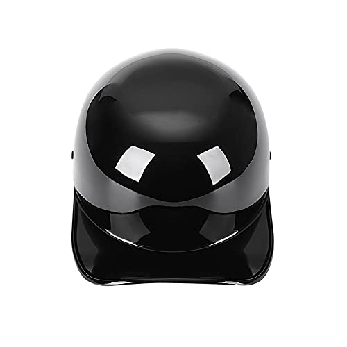 Woljay Vintage Open Face Motorcycle Helmet Retro Baseball Cap Half Helmets Men Women for Scooter Moped Cap Street Cruiser Jet - DOT Certified (Large, Gloss Black) by Woljay - Image 2