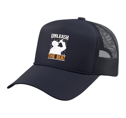 Unleash The Beat Beatbox Beatboxing Trucker Hat with Adjustable Mesh