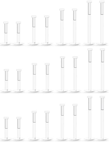 Kridzisw 16G Clear Earrings Stud Nose Stud Surgery Work Sport Lip Labret Medusa Monroe Ashley Ring Piercing Jewelry Long Short Flat Back Bioflex Tragus Helix Catilage Conch Earring Retainer Women Men