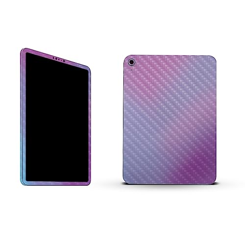 Image of MightySkins Carbon Fiber Skin Compatible with Apple iPad 10.9 inch 10th Gen (2022) Full Wrap Kit - Purple Fog | Protective, Durable Textured Carbon Fiber Finish | Easy to Apply | Made in The USA